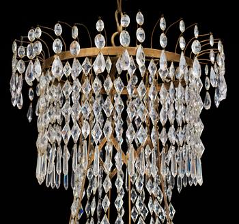 A late Gustavian circa 1800 seven-light chandelier.