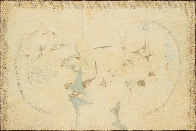 THEA EKSTRÖM, mixed media on paper laid down on panel, signed and dated 30 III 63.