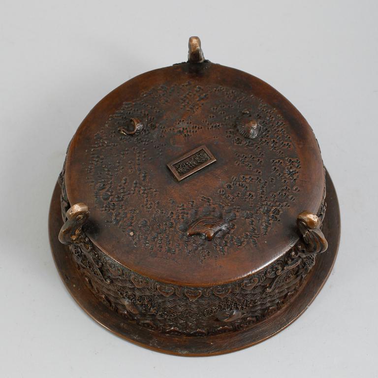 RÖKELSEKAR, brons, Kina, sannolikt 1800-tal.