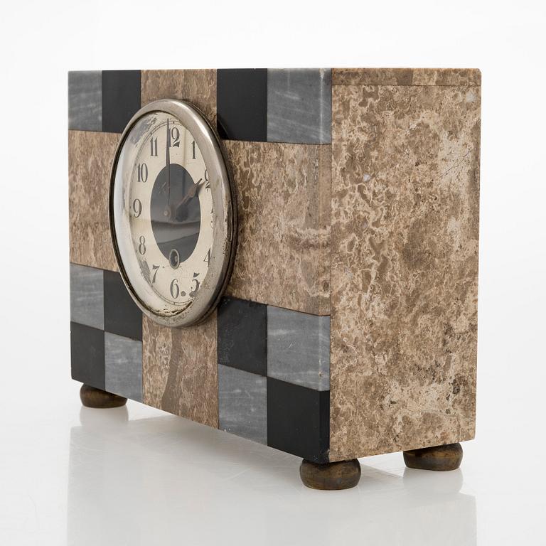 Pöytäkello, art deco, 1920/30-luku.