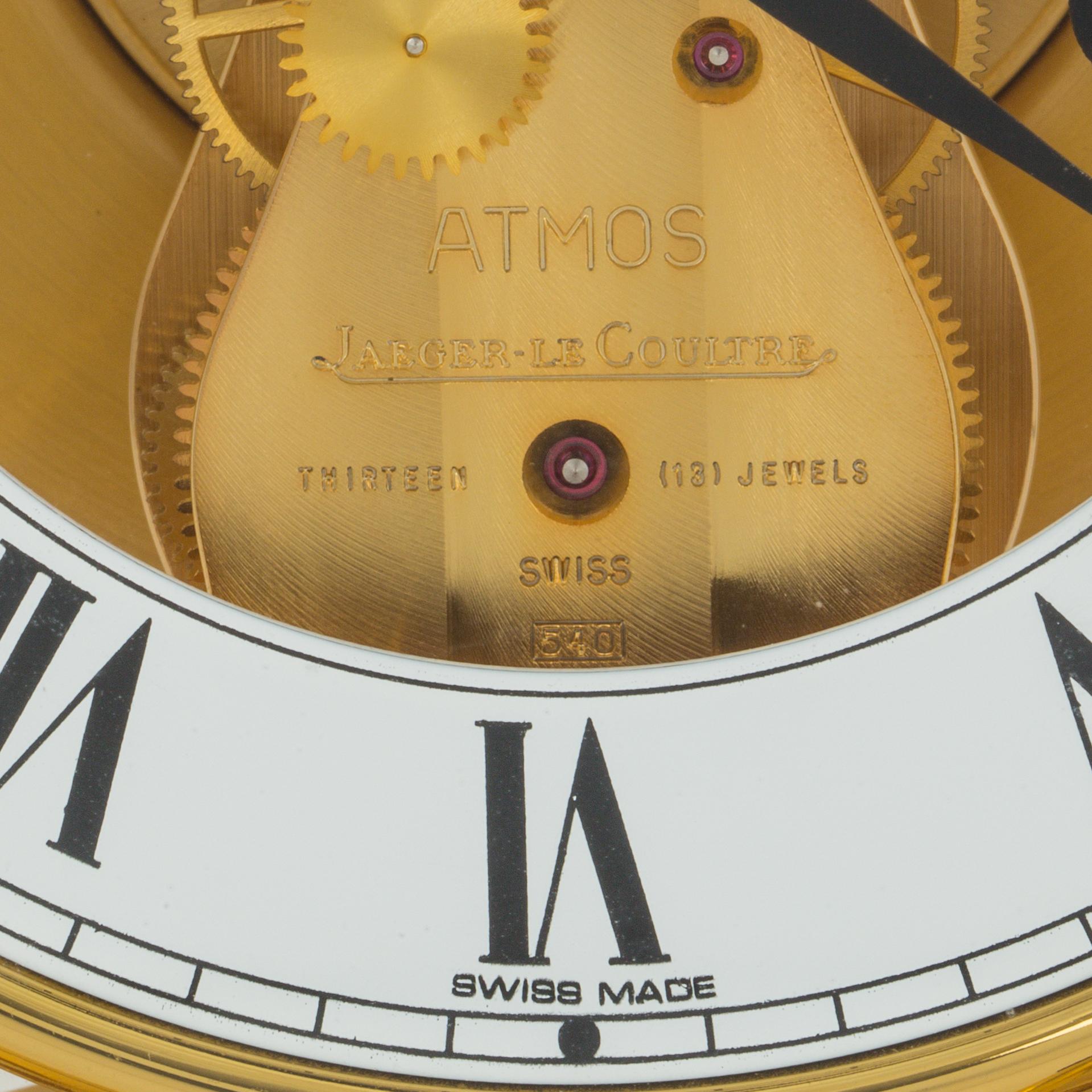 JAEGER-LeCOLUTRE. Atmos, table clock, ca 20 x 25 x 14 cm.