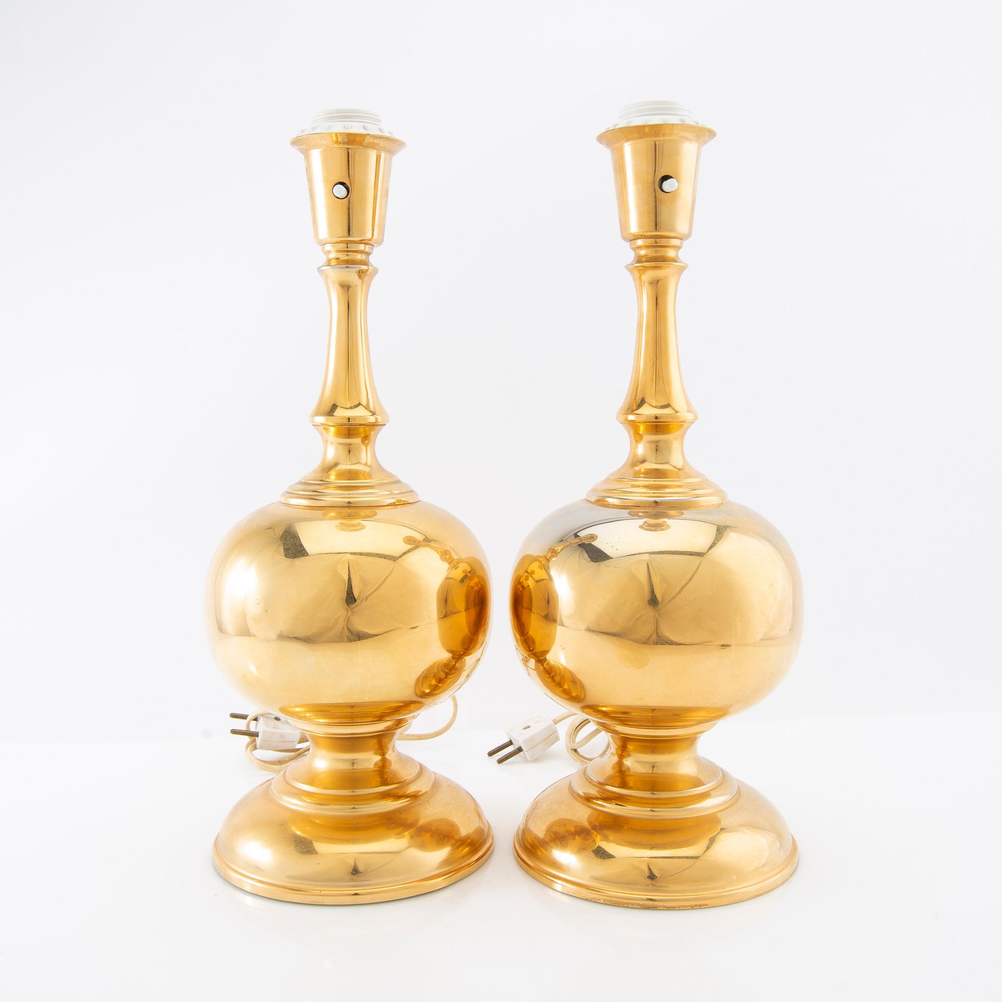 Table lamps a pair Aneta Växjö late 20th century.