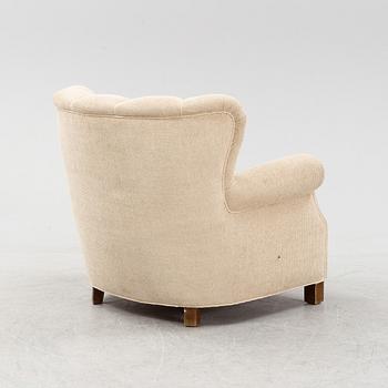 Fritz Hansen, fåtölj modell nr 1518, 1940-tal.