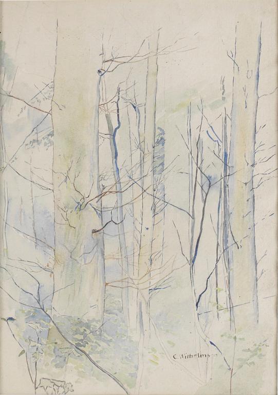 Carl Wilhelmson, Studie av träd. (A tergo molnstudier).