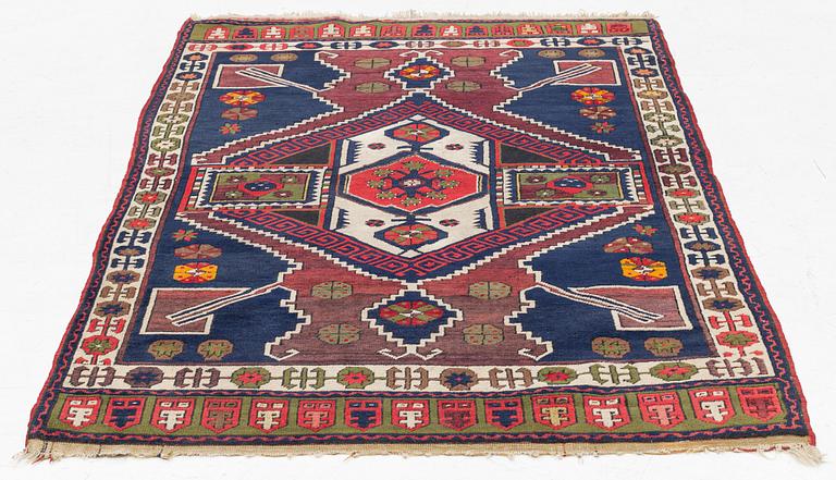 A likely old Anatol/Caucasus rug, c. 207 x 130 cm.