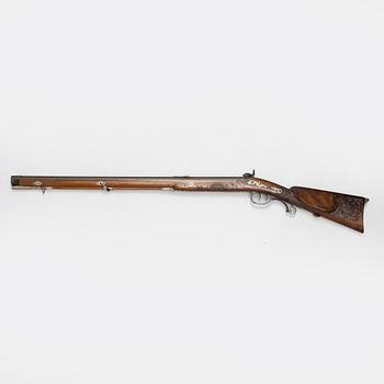 Percussion rifle, marked Lorentz Bössel in Suhl, mid-19th century.