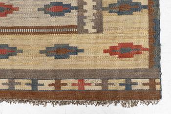 Märta Måås-Fjetterström, a 'Ljusa mattan' flat weave carpet, c. 215 x 180 cm,. signed MMF.