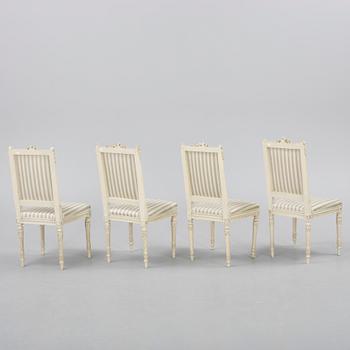 SALONGSGRUPP, 8 delar, Louis XVI-stil, 1900-talets första hälft.