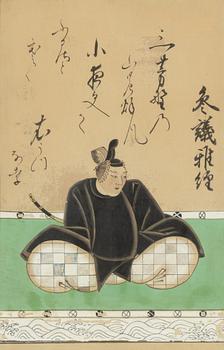 Unidentified artist, five paintings, themes from the series "One hundred poets, one hundred poems" 百人一首 (Hyakunin Isshu).