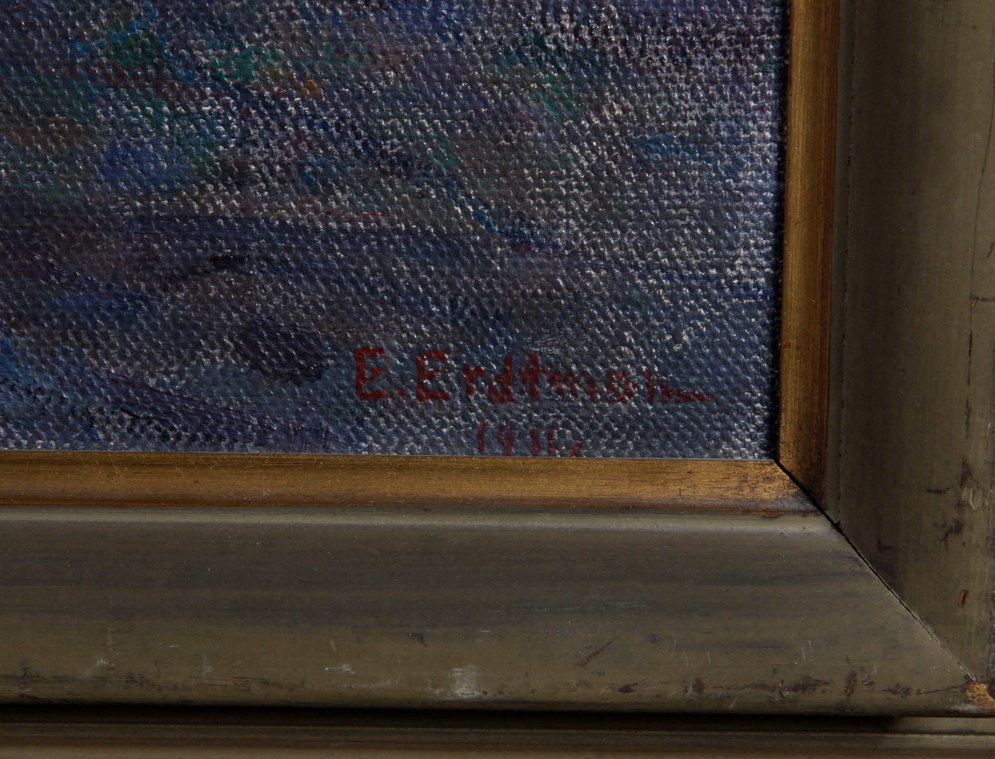 ERDTMAN, ELIAS, olja på duk, sign o dat 1911.