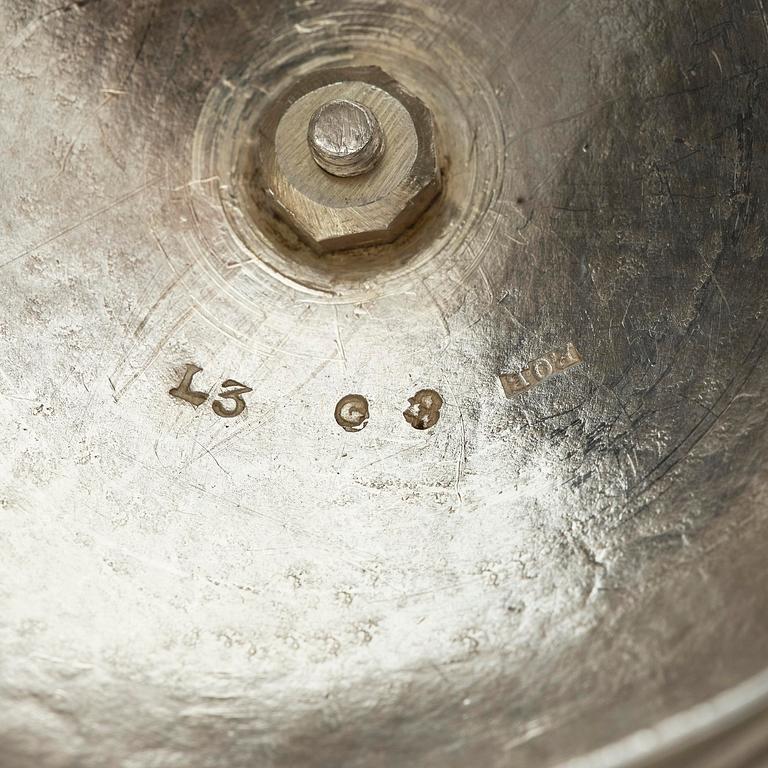 A Swedish 19th century silver coffee-pot, marks of Pehr Olof Bäckström, Gävle 1817.