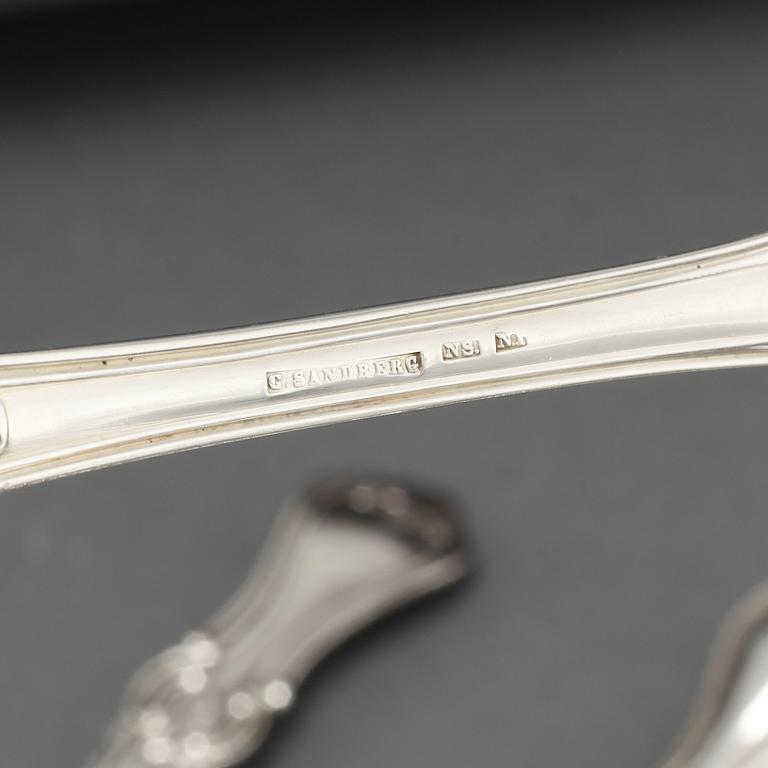 BESTICK, 134 delar, nysilver, "Olga", G. Sandberg, 1900-tal.