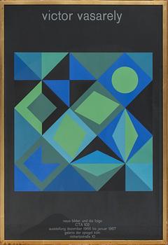 UTSTÄLLNINGSAFFISCHER, 3 st, G. Braque och V. Vasarely.