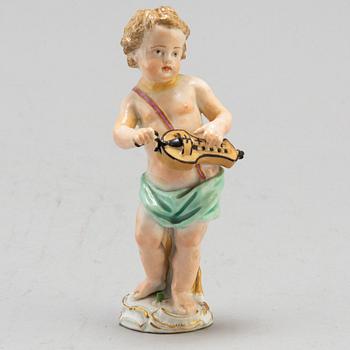 A Meissen porcelain figure of a boy, 18th century.