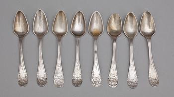 PARTI BESTICK, ca 40 delar, silver, bla CA Wietzlow, Tyskland, 1800-1900-tal. Tot vikt ca 790 gram.