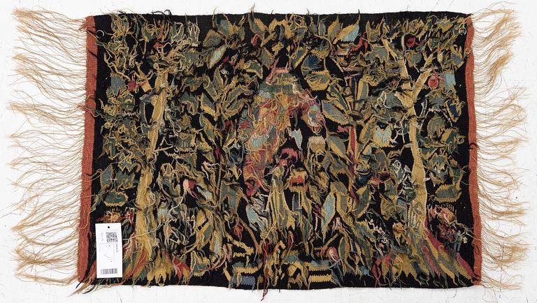Textile, folk art, embroidered, dated 1943. ca 80 x 53.