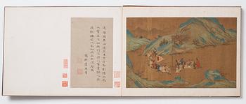 985. Album med målningar föreställande Envoyéer som kommer med gåvor, 职贡图 (Zhigong tu), troligen 1600-tal, efter äldre mästa.