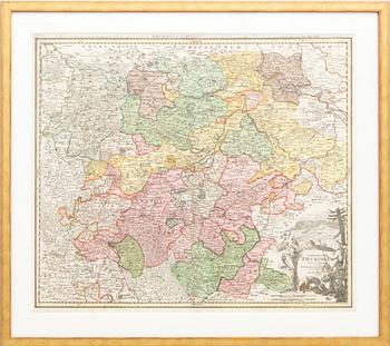 Johann Baptist Homann, "Map of Thuringia".