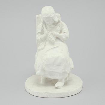 RUTH MILLES, sculpture, plaster, signed and dated 1911.