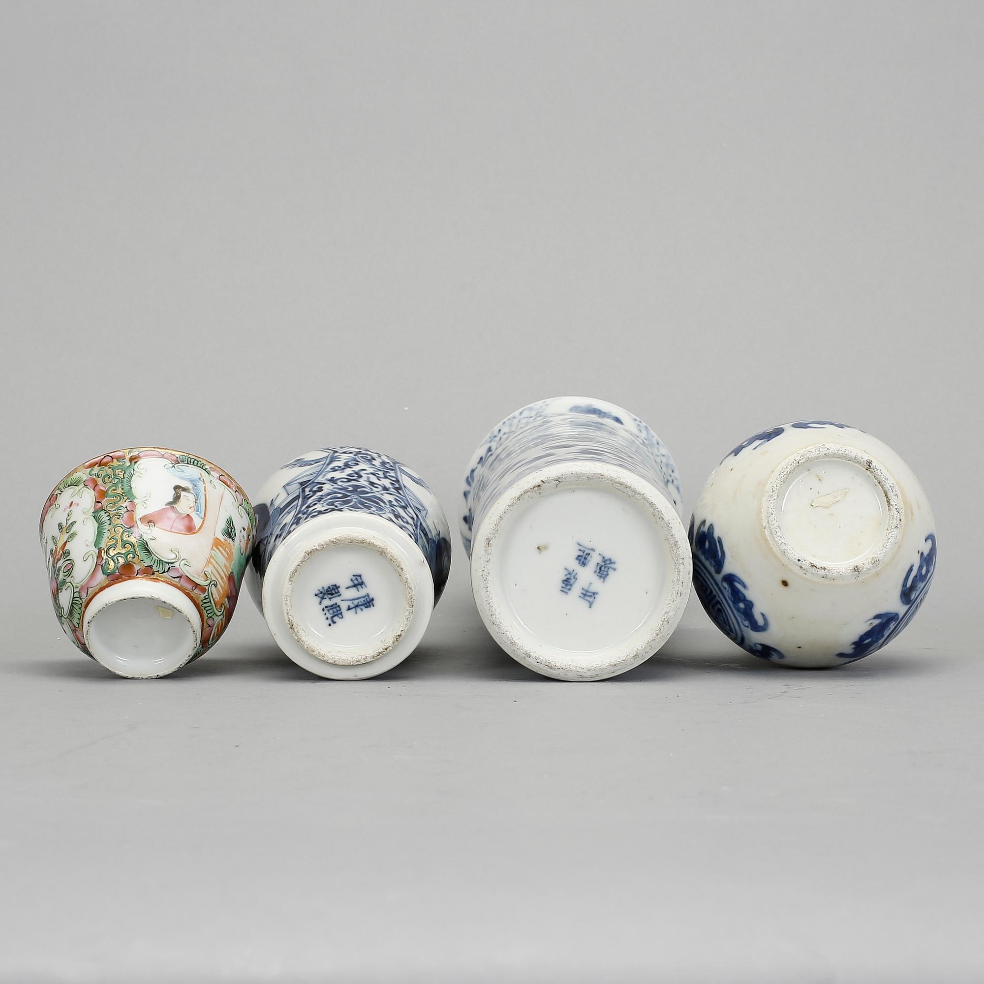 PARTI PORSLIN, 4 delar. Kina, 1800-tal.