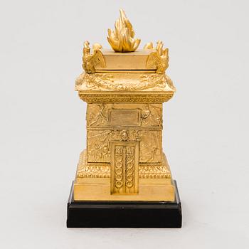 CANDLESTICK/CASSOLETTE, ormolu, France early 19th century.