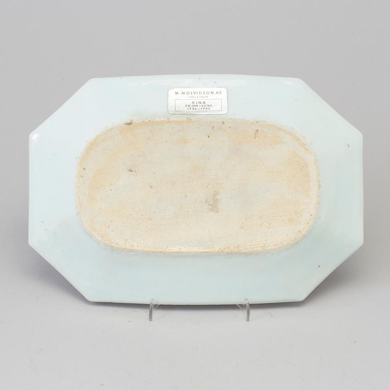 FAT, kompaniporslin. Qingdynastin, Qianlong (1736-95).