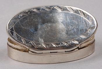 SNUSDOSA, silver, Johan Petter Hörling Enköping 1812.