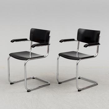 MART STAM, karmstolar, ett par, "S 43 F", Thonet, omkring 2000.