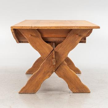 A pine table, 19th Century.