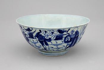 SKÅL, porslin, Kangxistil, Kina 1900-tal.