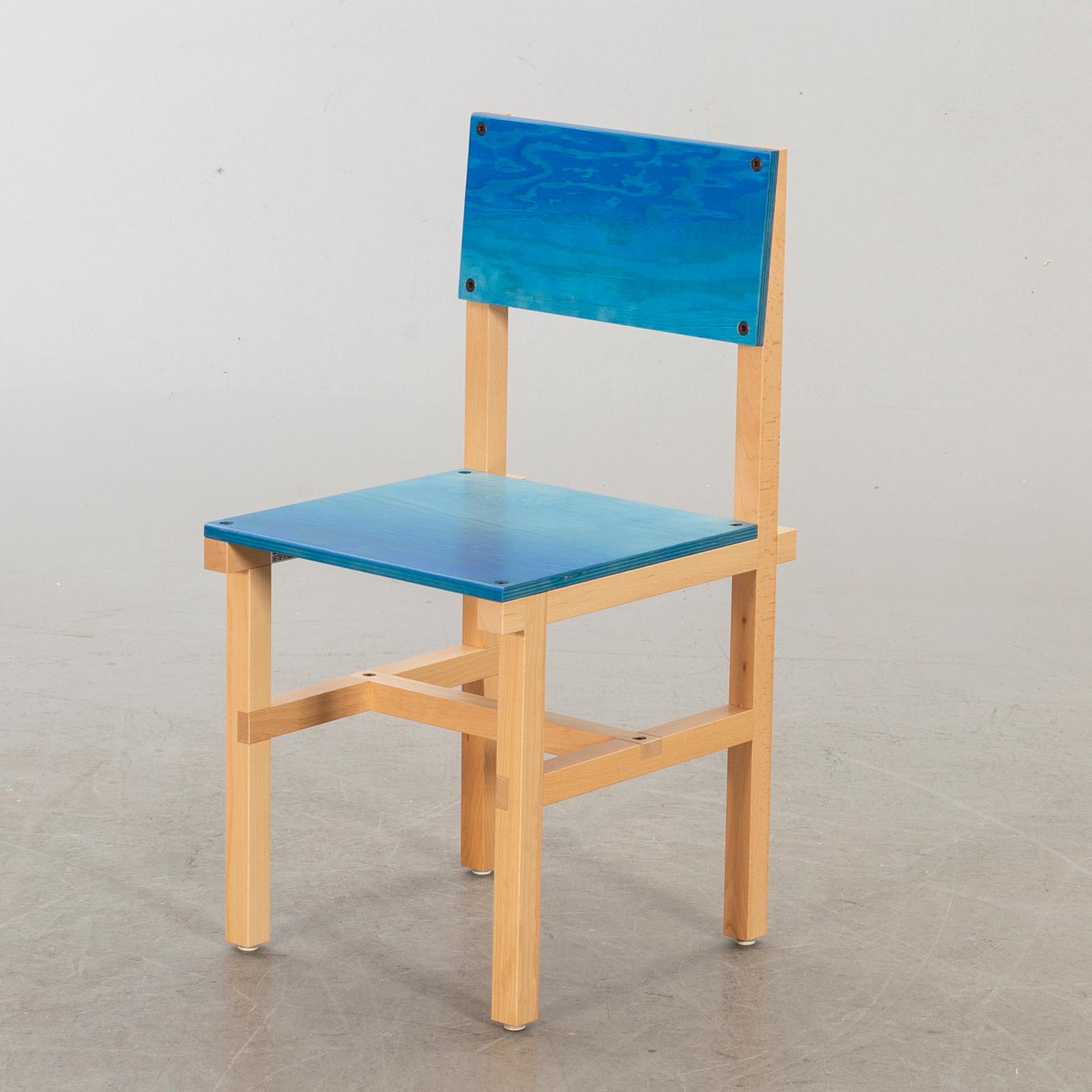 FREDRIK PAULSEN, "Röhsska", chair Designbaren, Blå Station 2020, Chair 39/102.