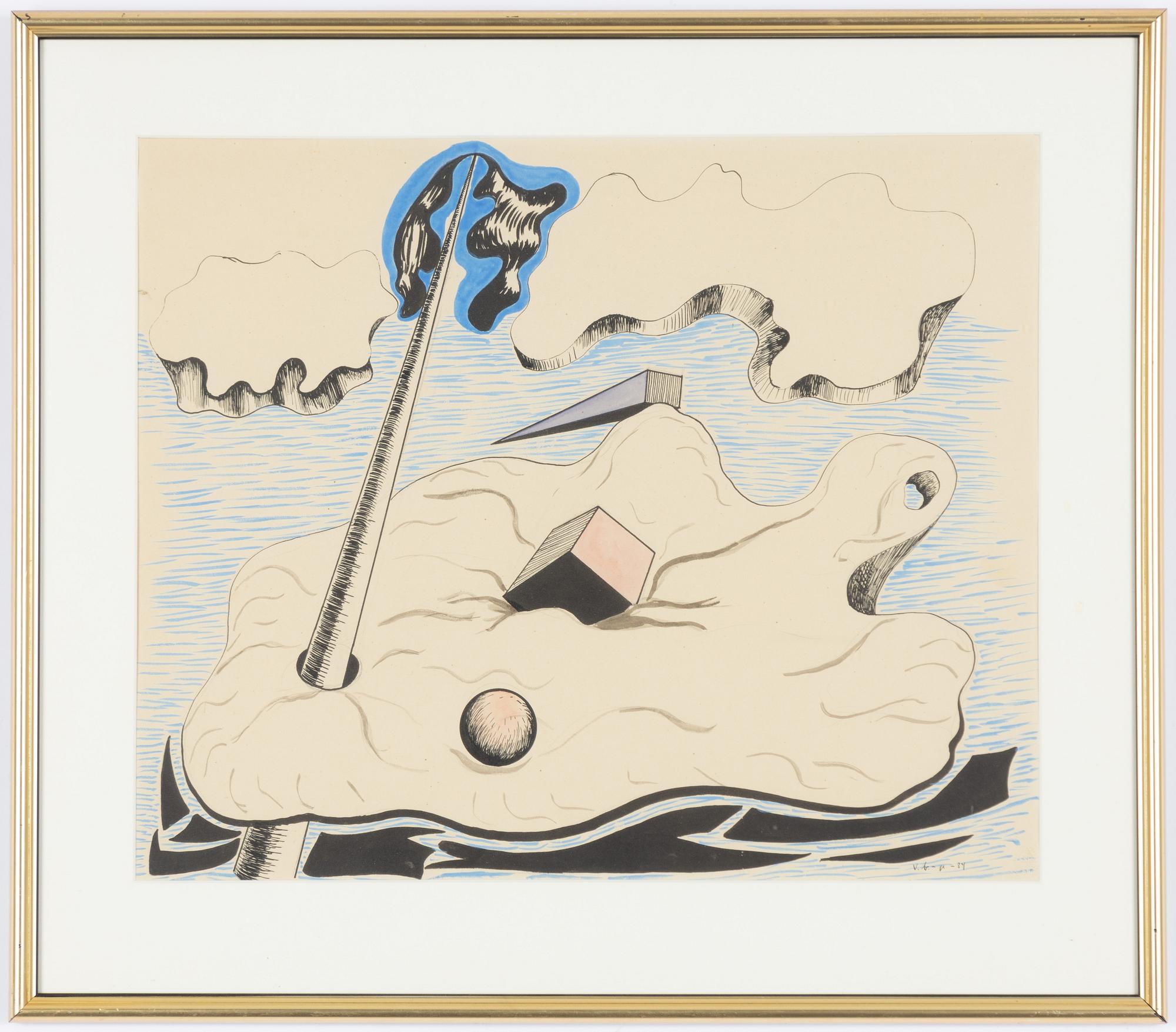 Vilhelm Bjerke-Petersen, Surrealist Composition.