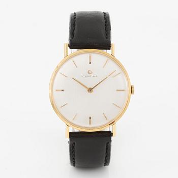 Certina, wristwatch, 18K rose gold, 34 mm.