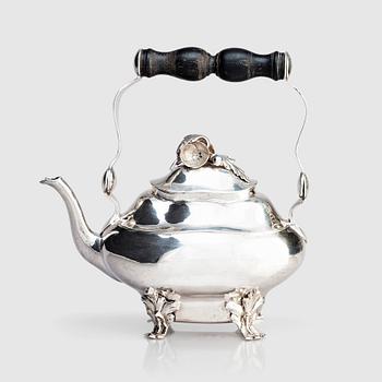 A Swedish Rococo silver teapot, marks of Pehr Zethelius, Stockholm 1769.