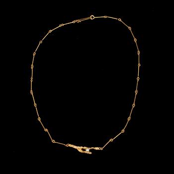 HALSSMYCKE, guld 18K, diamant 0,02 ct, "Diamantdamm", Björn Weckström, Lapponia, 1988.