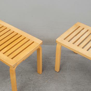 ALVAR AALTO,two 153B benches for Artek.