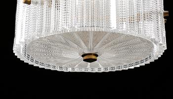 TAKLAMPOR, ett par, Carl Fagerlund, Orrefors, 1900-talets andra hälft, höjd ca 20 cm.