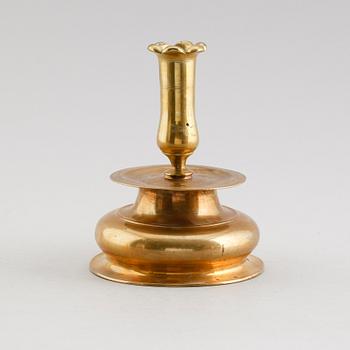 LJUSSTAKE, mässing, 1700-tal.