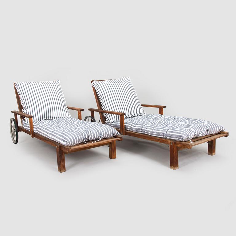 Elsa Stackelberg, a pair of sun loungers, Fri Form, Edsbruk.
