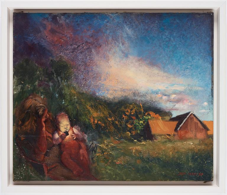 John-E Franzén, oil on canvas, signed JEF and dated 1977-78.