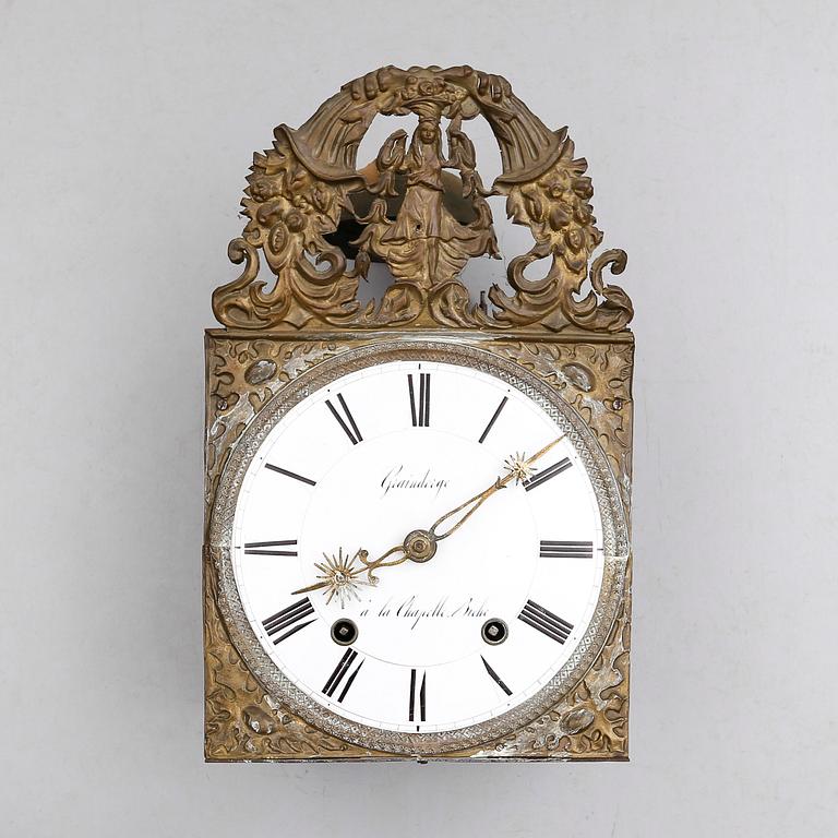 VÄGGUR, mässingsplåt, 1800-tal.