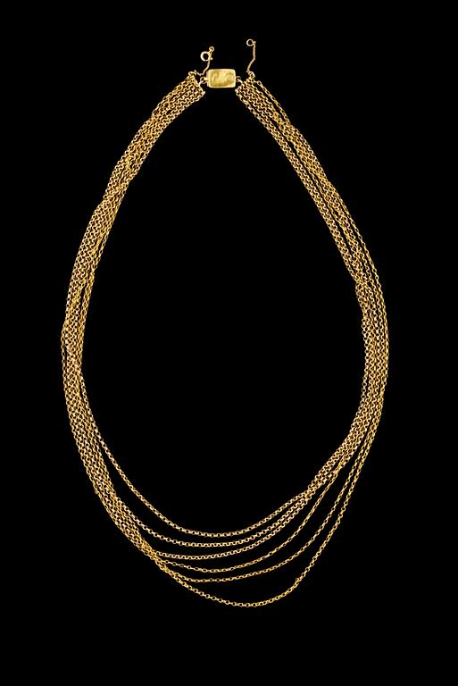 GULDKEDJA, 6-radig ankarlänk,