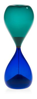 A Paolo Venini blue and green hourpiece, Venini, Italy, 1950's.