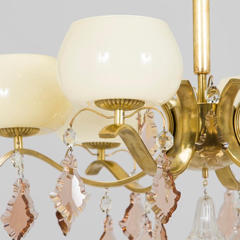 Paavo Tynell, a mid 20th century '1476/6 chandelier for Taito/ Idman.