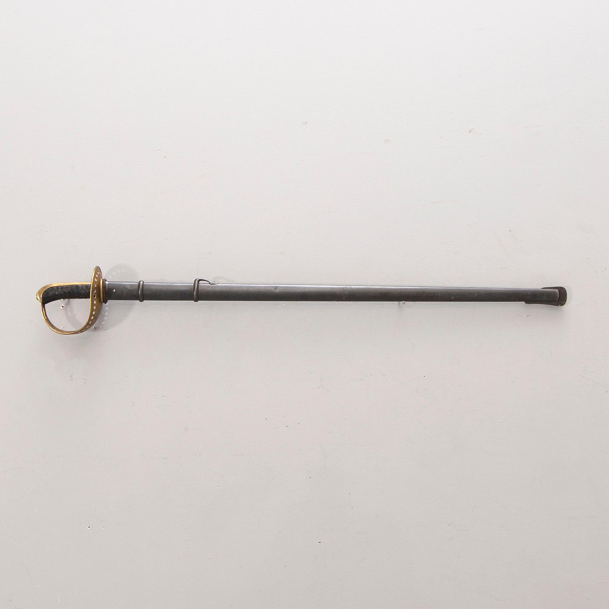 A Swedish cavalry sword 1893 pattern, with scabbard.