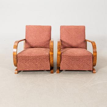 Armchairs, a pair, Art Deco, first half of the 20th century.