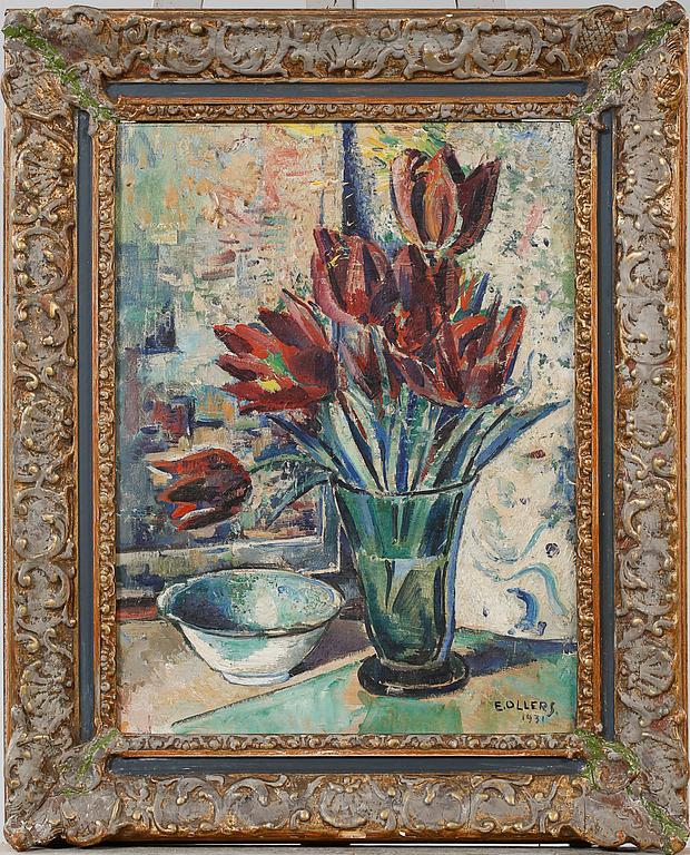 EDVIN OLLERS, olja på duk monterad på pannå, signerad, daterad 1931.