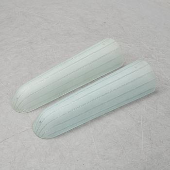 Glass shades for wall sconces, mid 20th century.
