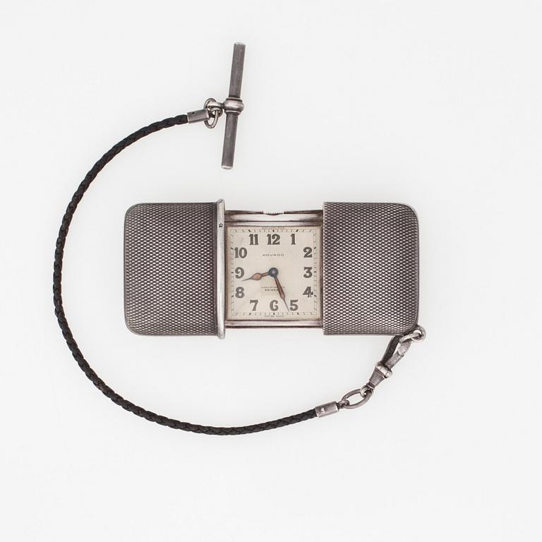FICKUR, silver, Ermeto, Chronometre, nr. 1223800, Movado, Schweiz, ca 1930.