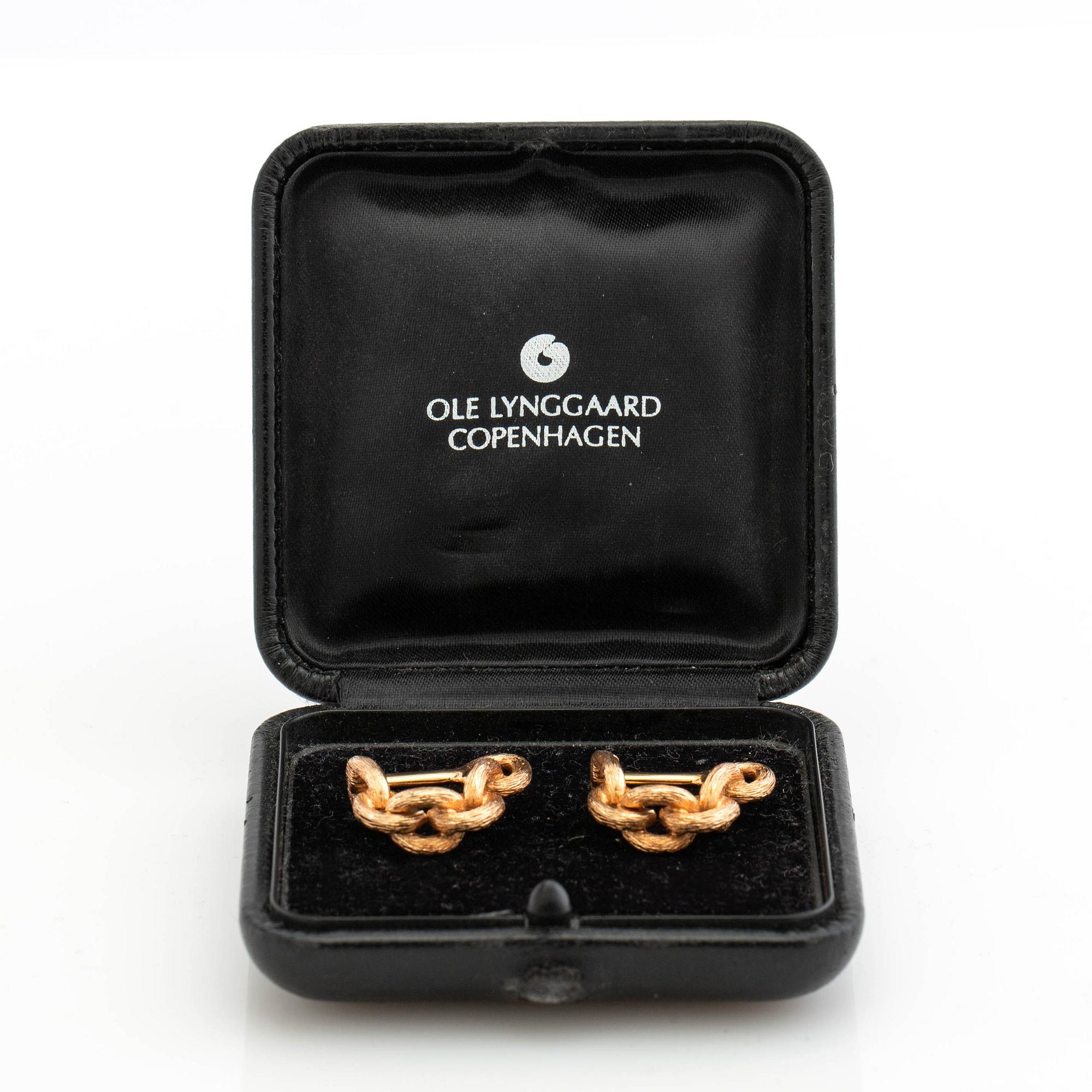 Ole Lynggaard, manchettknappar, ett par, 18K guld.